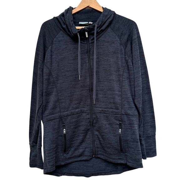 Athleta Dark Grey Full Zip Hoodie Jacket - Size Small - Picture 1 of 6